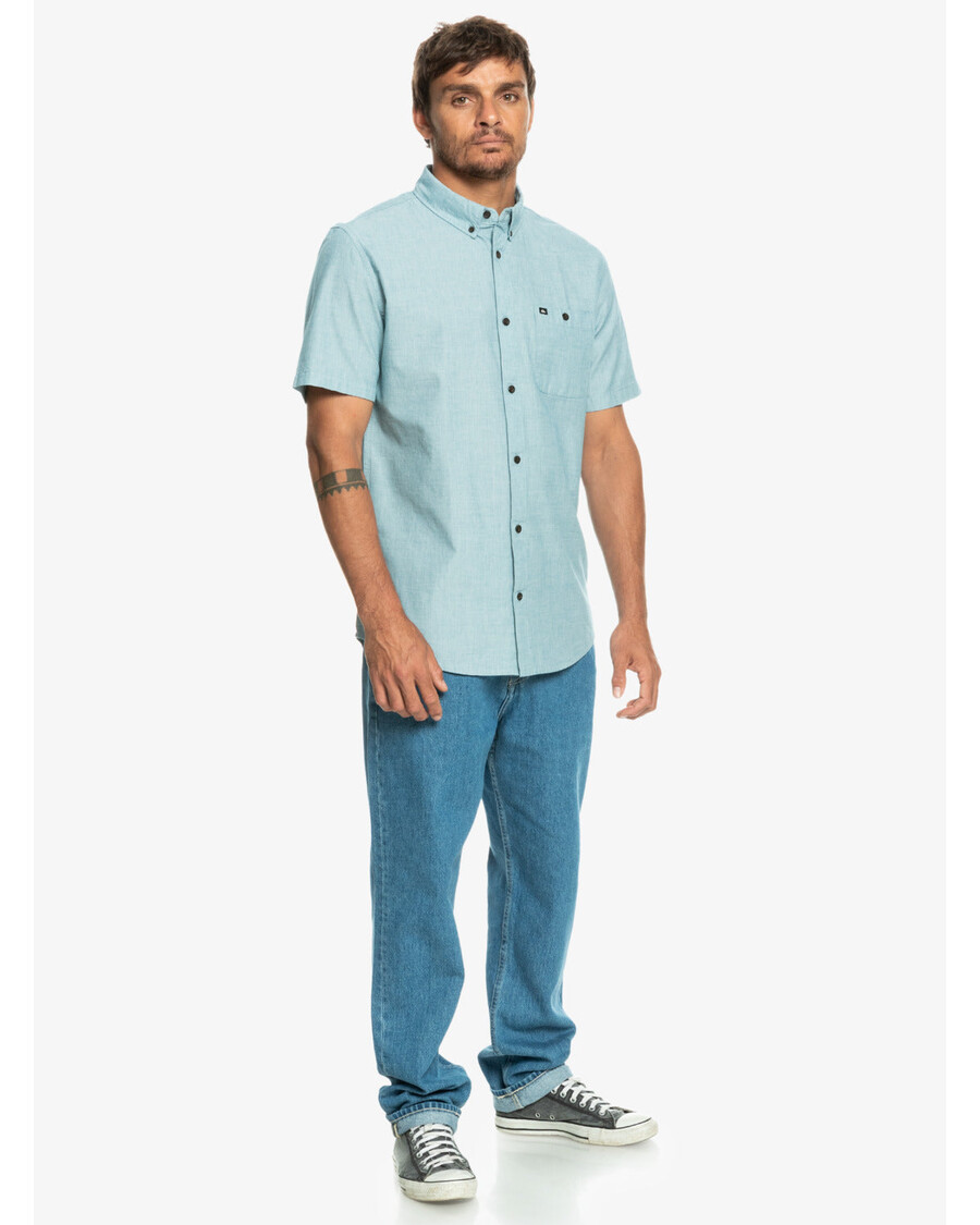 Quiksilver Winfall Košile S Krátkým Rukávem - Marocká Modrá