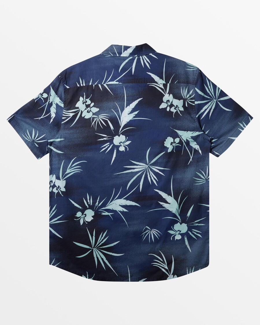 Quiksilver Fade Out Košile S Krátkým Rukávem - Námořní Akademie Fade Out
