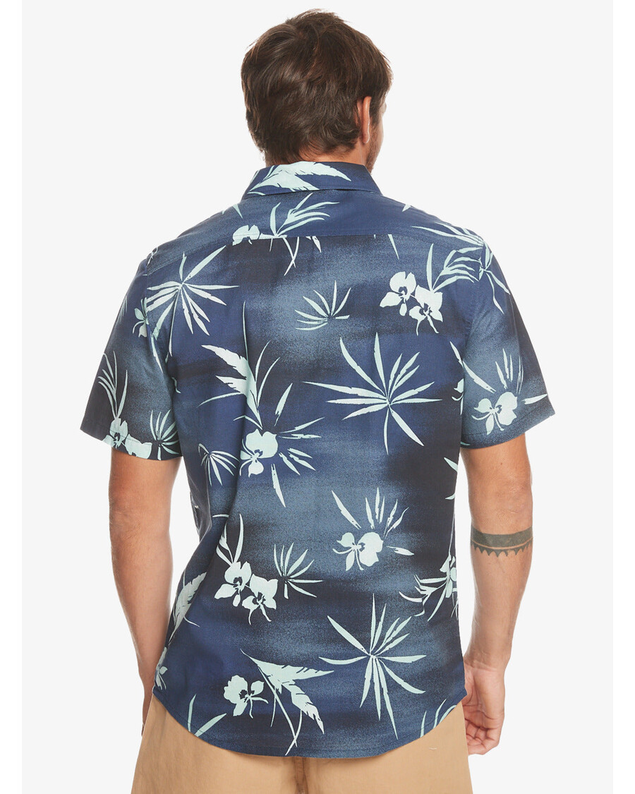 Quiksilver Fade Out Košile S Krátkým Rukávem - Námořní Akademie Fade Out