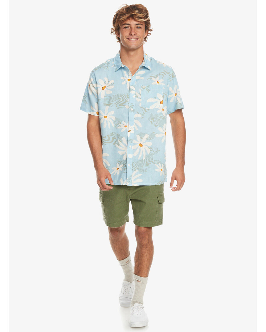 куиксилвер триппи флорал мајица кратких рукава - чисто небо триппи флорал