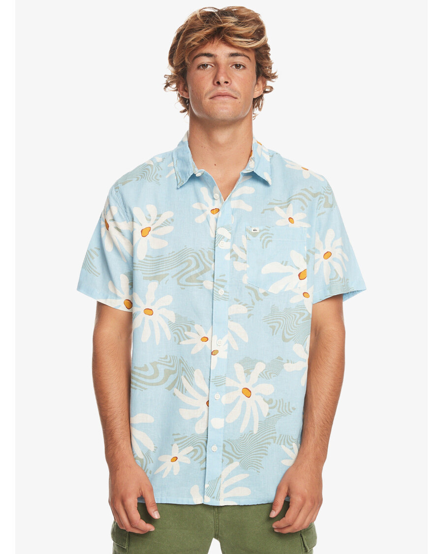 Quiksilver Trippy Cvetlična Majica S Kratkimi Rokavi - Jasno Nebo Trippy Cvetlični