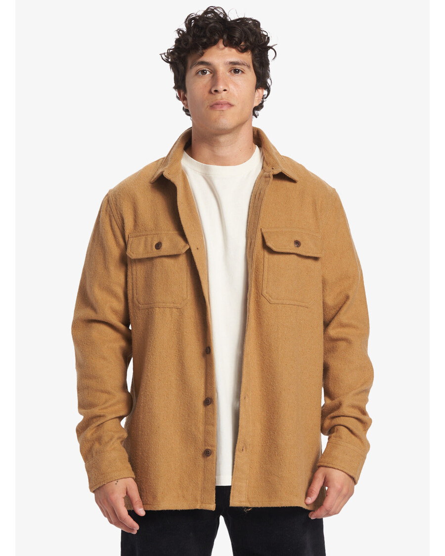 クイックシルバー ソルターヒル 長袖シャツ - ボーンブラウン