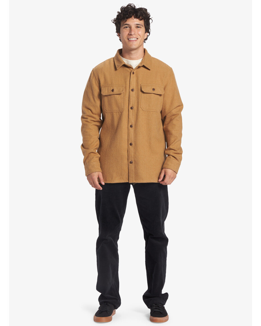 クイックシルバー ソルターヒル 長袖シャツ - ボーンブラウン