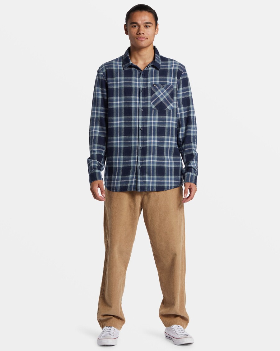 Quik Silver Craibstone Long Sleeve Shirt - Navy Blazer Craibstone