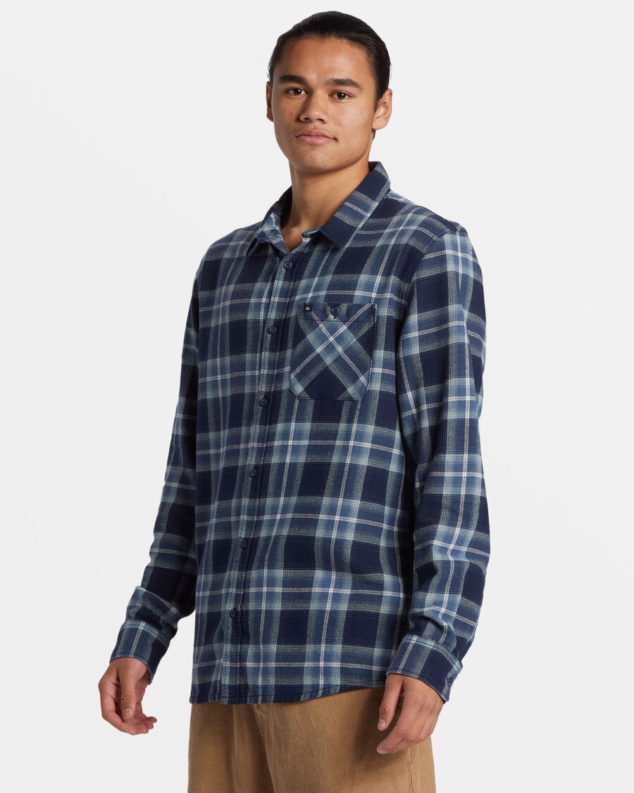 Quik Silver Craibstone Long Sleeve Shirt - Navy Blazer Craibstone