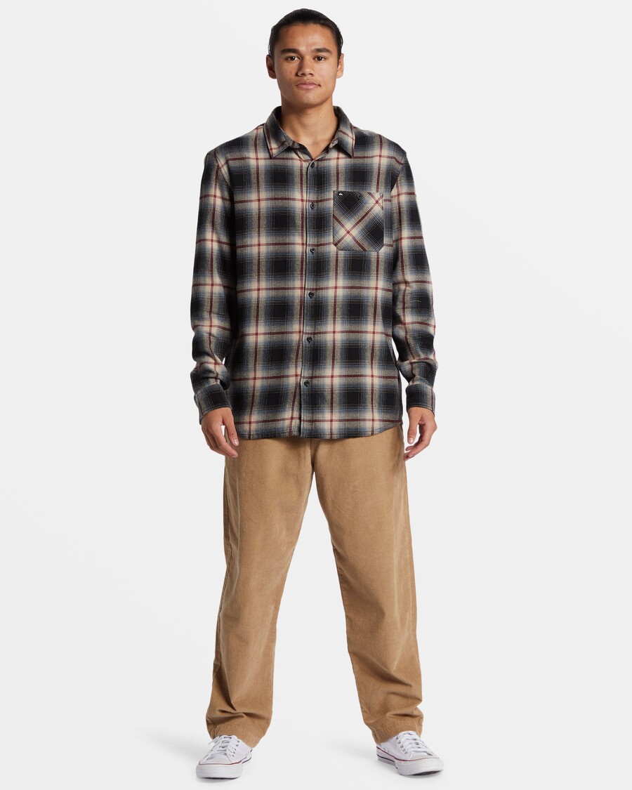 Quik Silver Craibstone Long Sleeve Shirt - Black Craibstone