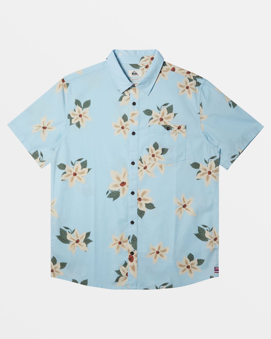 Kemeja Hawaii Quiksilver Hawaii Lei Day - Biru Langit
