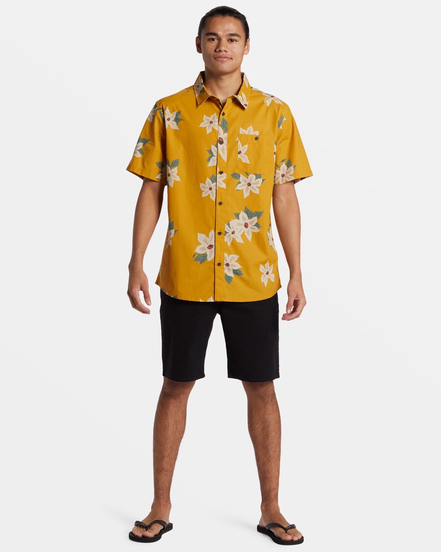 Quiksilver Hawaii Lei Day Havajietiški Marškiniai - Garstyčios