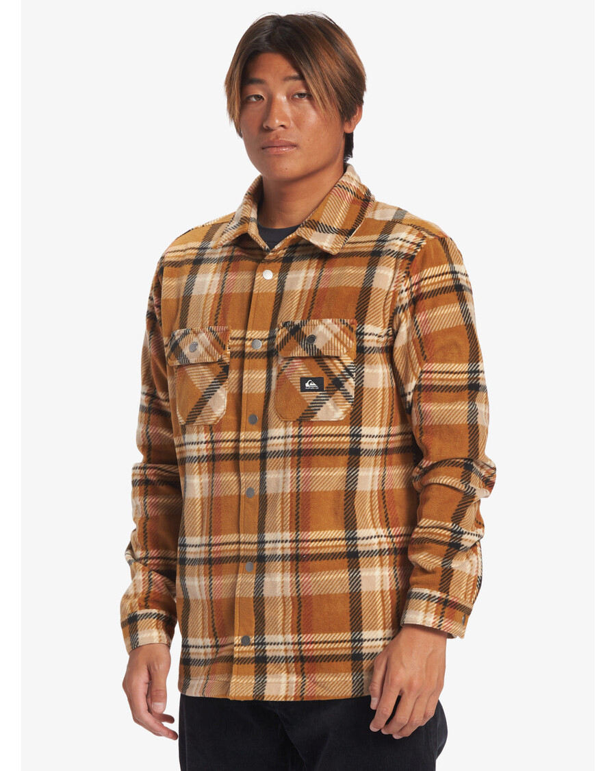 Quik Silver Surf Days Long Sleeve Fleece Shirt - Bone Brown Surf Days