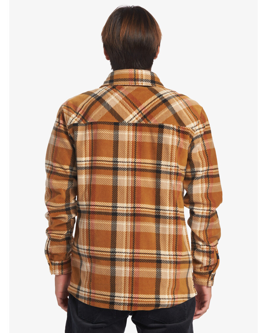 Quik Silver Surf Days Long Sleeve Fleece Shirt - Bone Brown Surf Days