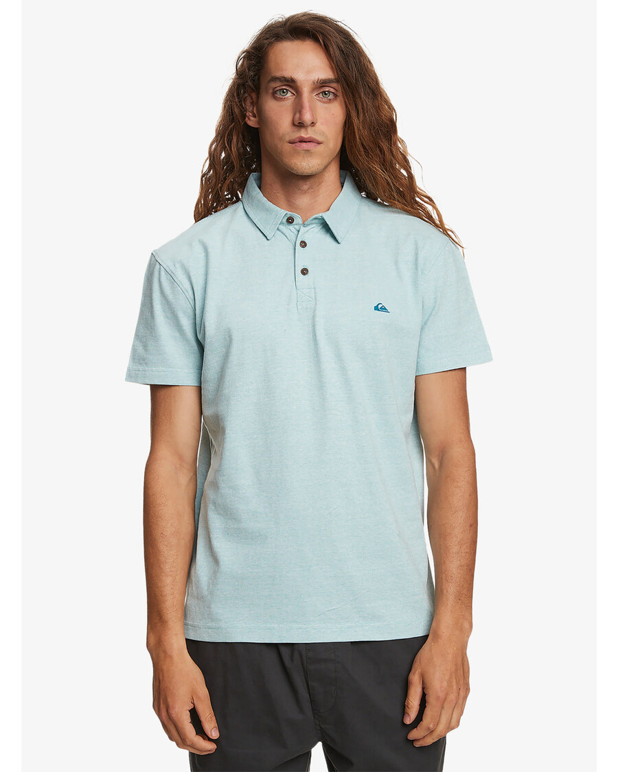 Quik Silver Sunset Cruise Short Sleeve Polo Shirt - Cameo Blue