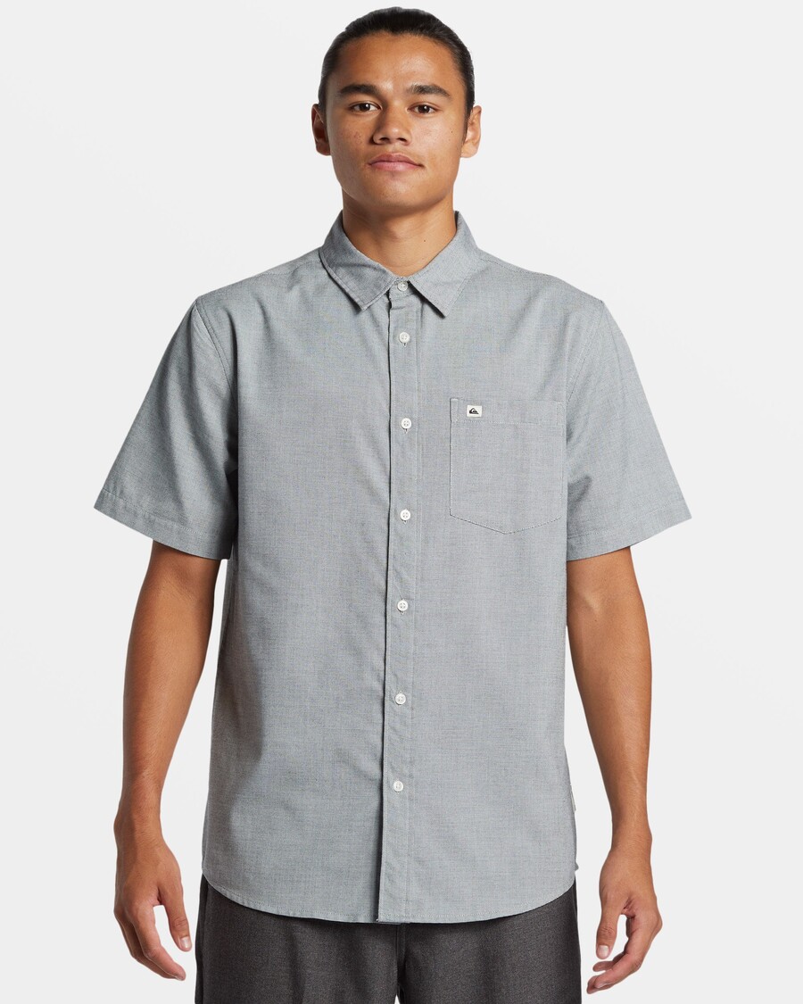 Quik Silver Shoreline Classic Short Sleeve Shirt - White Marble Heather