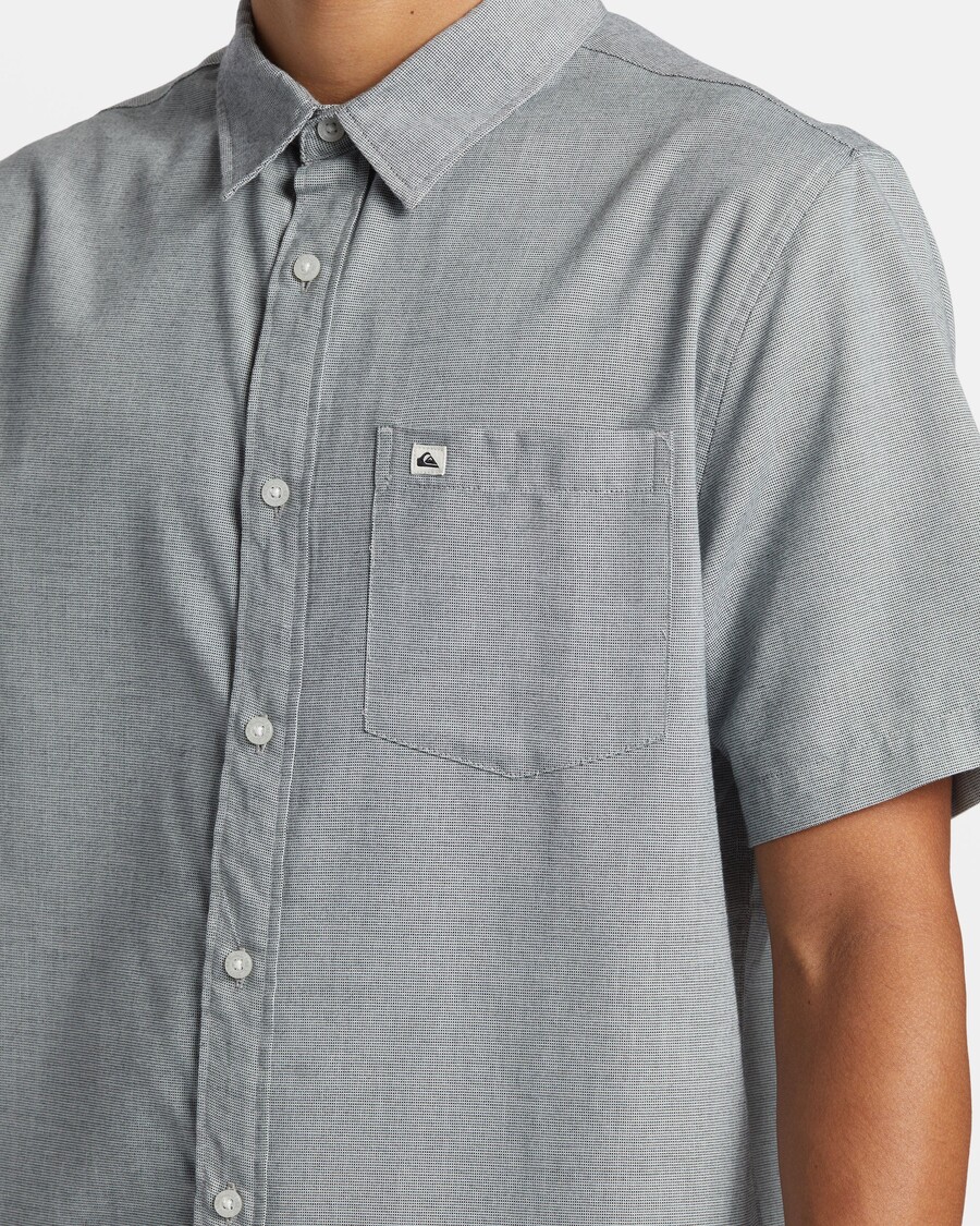 Quik Silver Shoreline Classic Short Sleeve Shirt - White Marble Heather