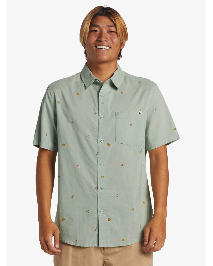 Quik Silver Apero Classic Short Sleeve Shirt - Cloud Blue Aop Mix Bag Ss