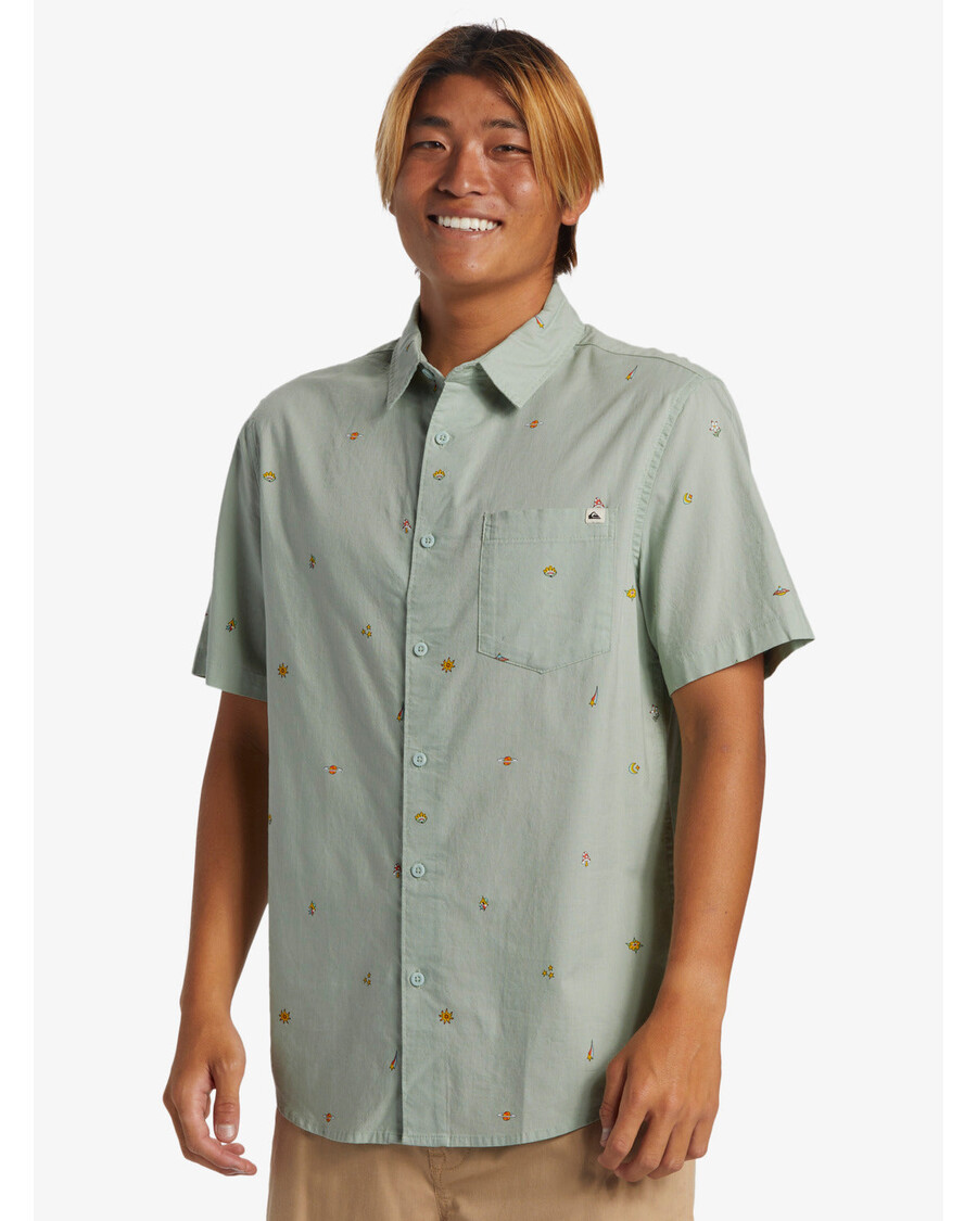 Quik Silver Apero Classic Short Sleeve Shirt - Cloud Blue Aop Mix Bag Ss