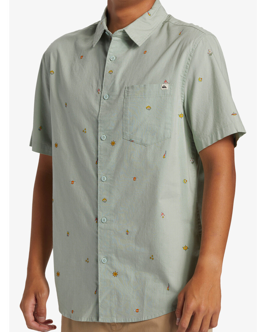 Quik Silver Apero Classic Short Sleeve Shirt - Cloud Blue Aop Mix Bag Ss