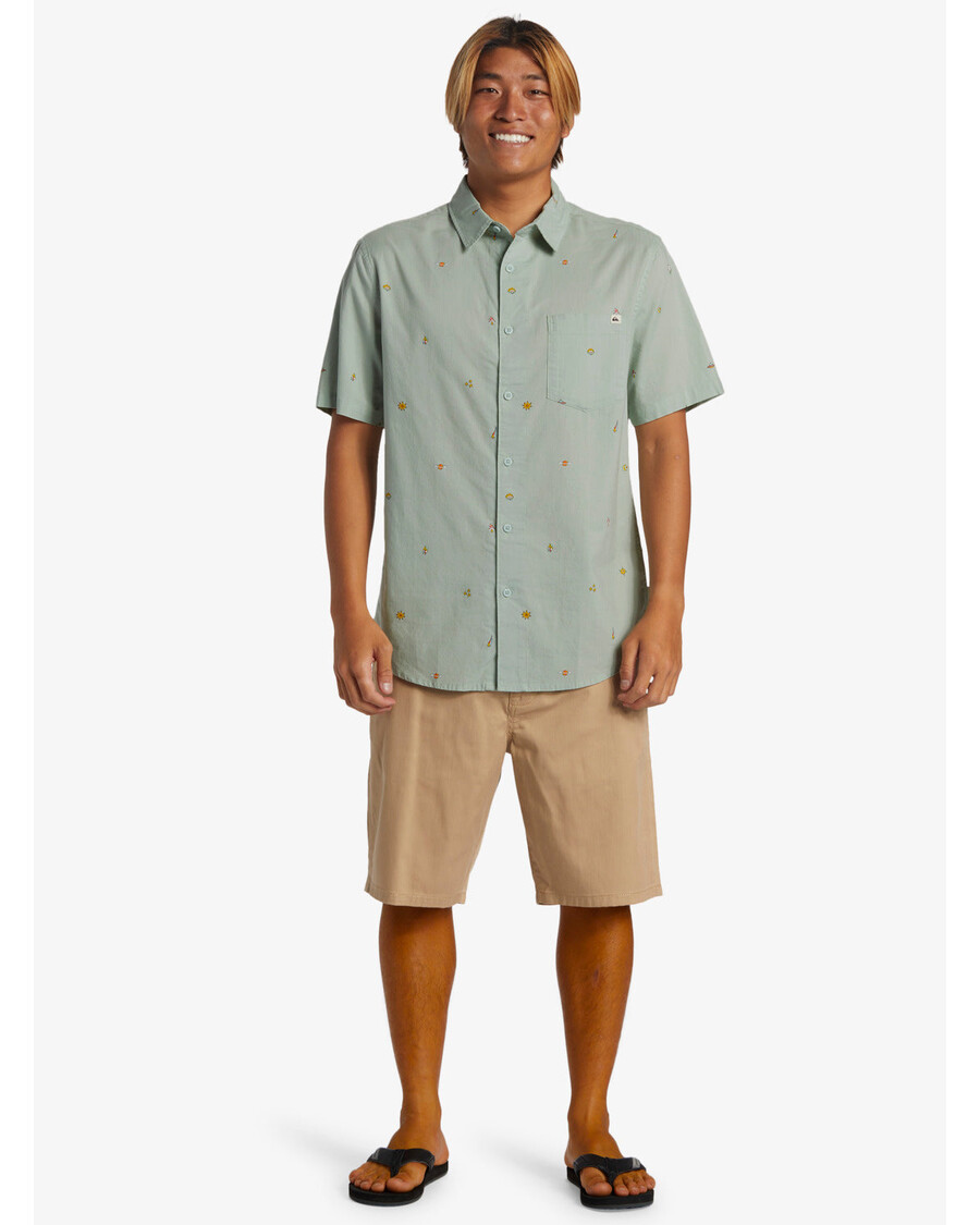 Quik Silver Apero Classic Short Sleeve Shirt - Cloud Blue Aop Mix Bag Ss