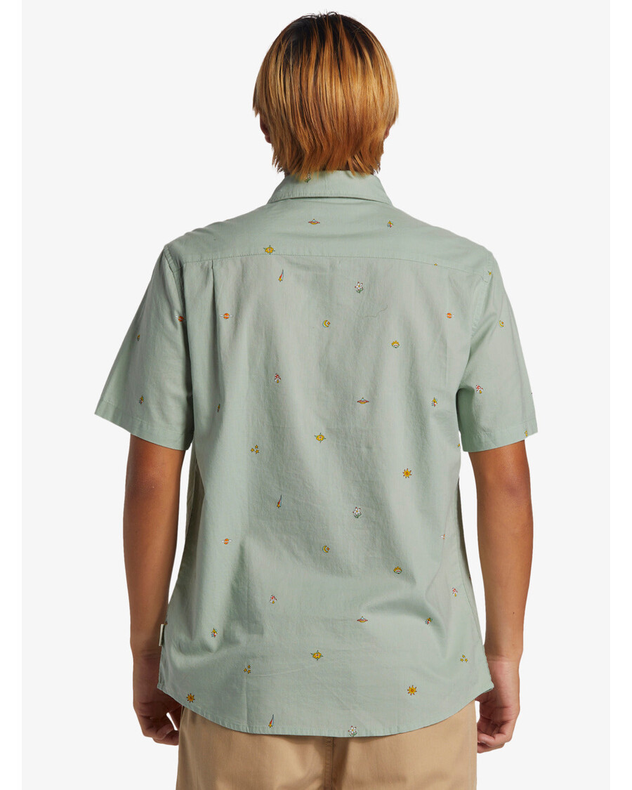 Quik Silver Apero Classic Short Sleeve Shirt - Cloud Blue Aop Mix Bag Ss