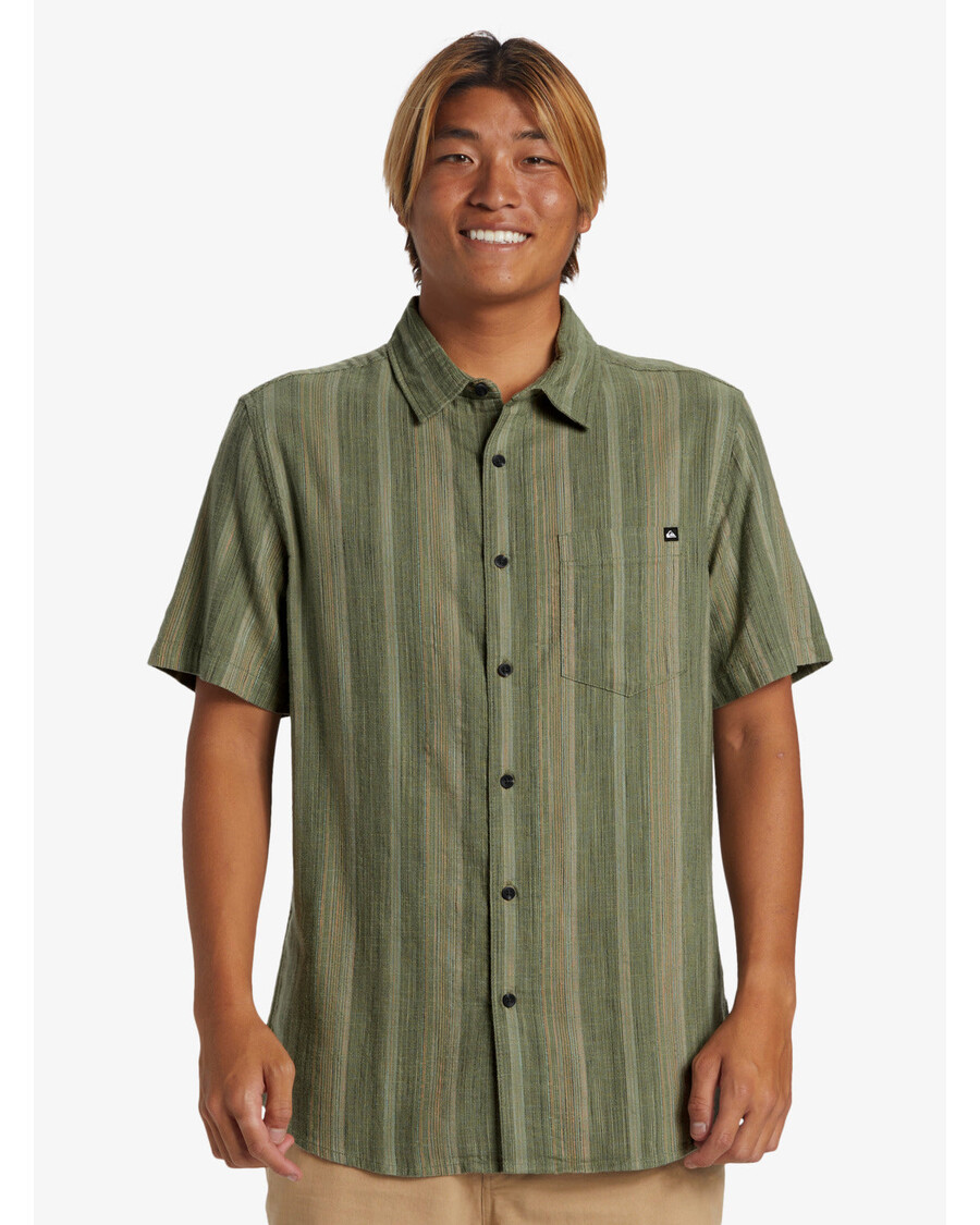 Quik Hopea Pyke Klassinen Lyhythihainen Paita - Merispray Slub Chambray