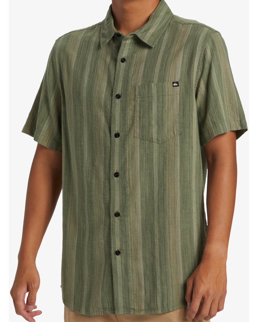 Quik Hopea Pyke Klassinen Lyhythihainen Paita - Merispray Slub Chambray