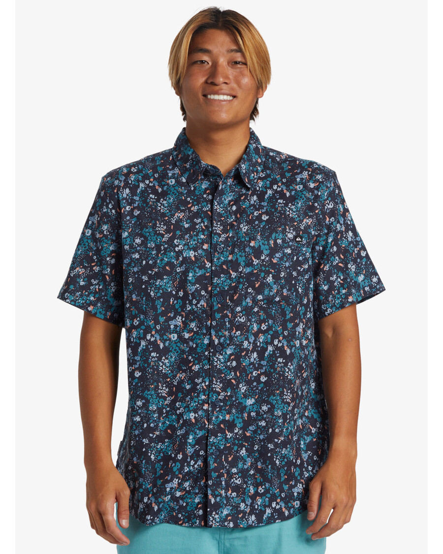 Quik Silver Fairway Klasická Košile S Krátkým Rukávem - Tmavě Námořnická Aop Best Ss