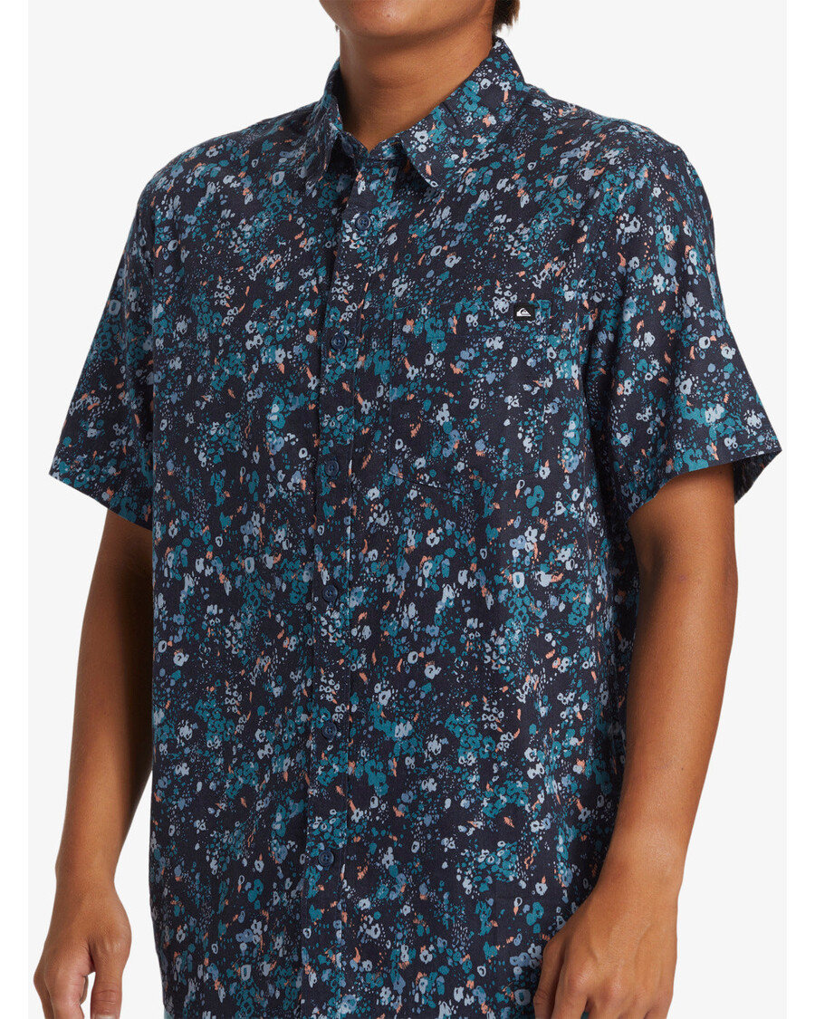 Quik Silver Fairway Klasická Košile S Krátkým Rukávem - Tmavě Námořnická Aop Best Ss