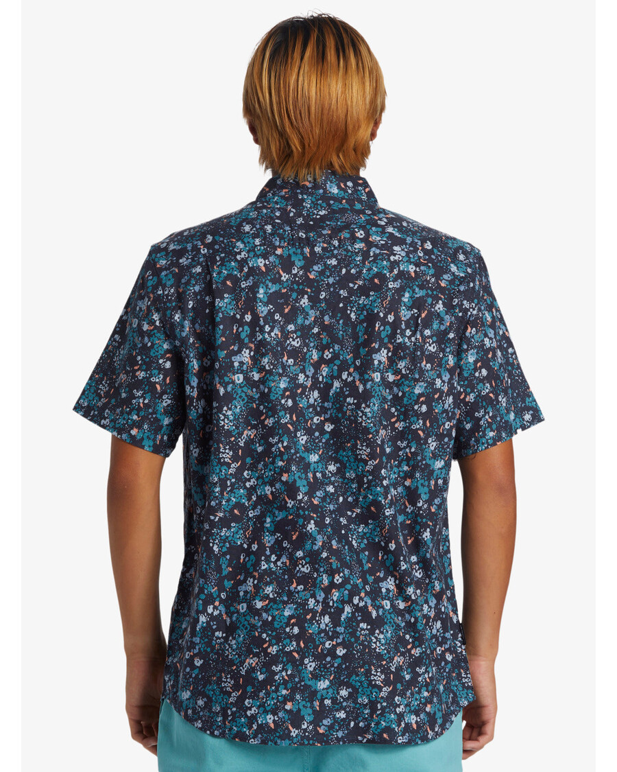 Quik Silver Fairway Klasická Košile S Krátkým Rukávem - Tmavě Námořnická Aop Best Ss