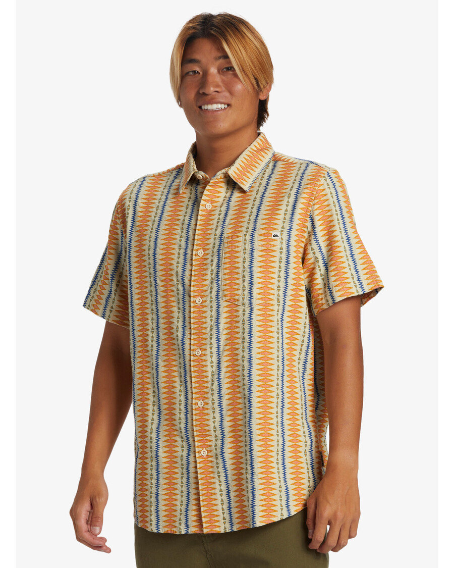 куиксилвер вибратионс класична кошуља кратких рукава - острига бела добби сс