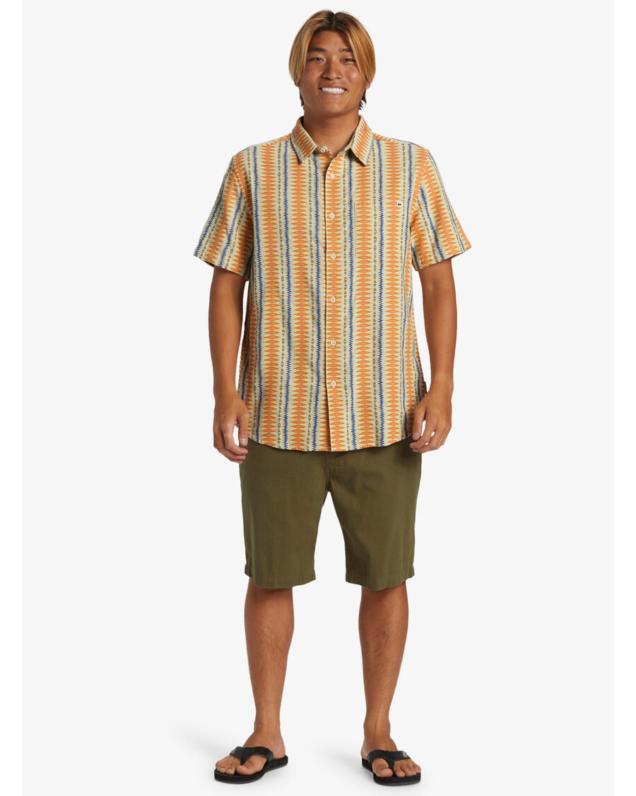 куиксилвер вибратионс класична кошуља кратких рукава - острига бела добби сс