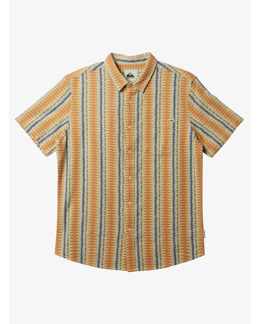 Quiksilver Vibrations Klassisk Kortärmad Skjorta - Ostronvit Dobby Ss