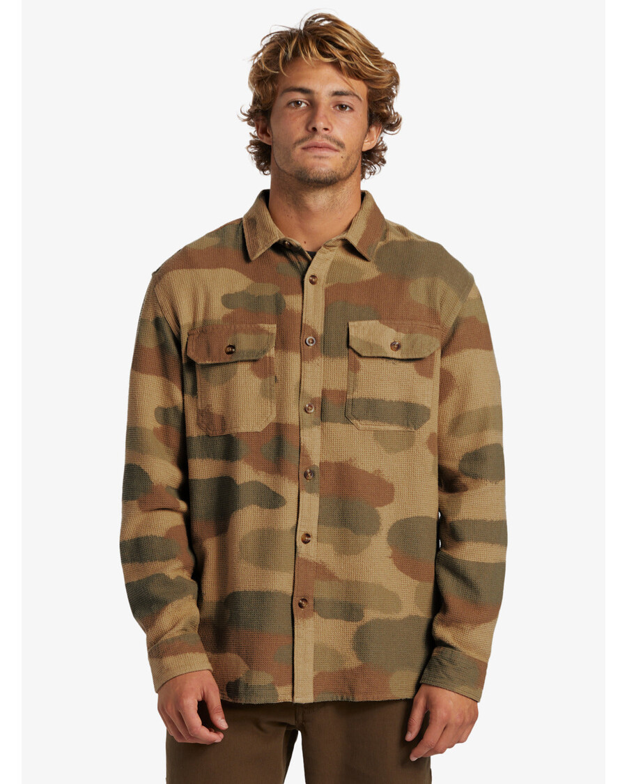 Quik Silver Venture Overshirt Mix Long Sleeve Top - Spray Camo Classic Overshirt