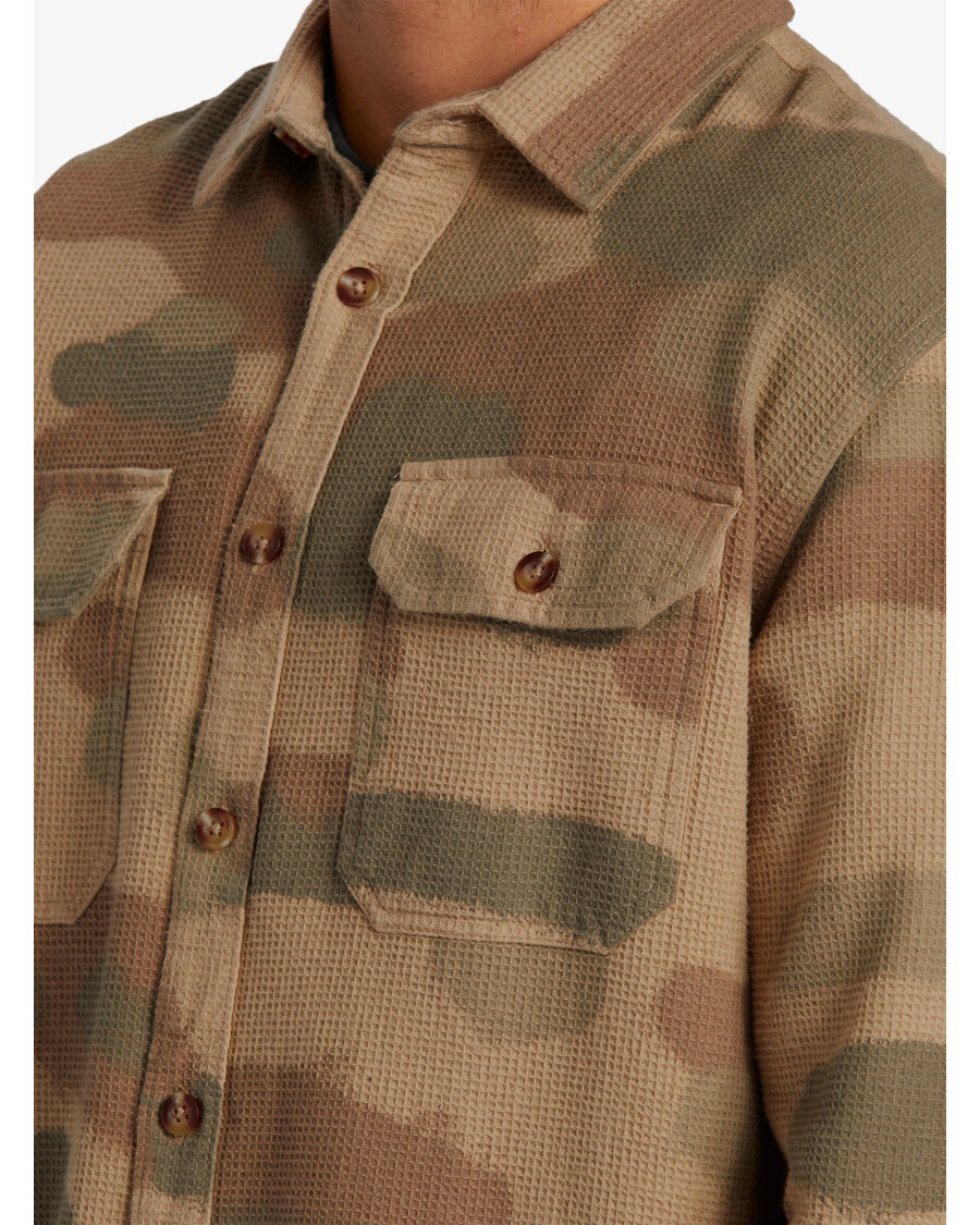 Quik Silver Venture Overshirt Mix Long Sleeve Top - Spray Camo Classic Overshirt