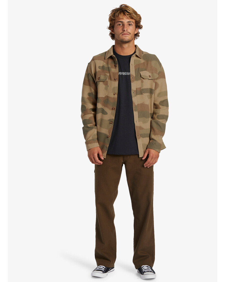 Quik Silver Venture Overshirt Mix Long Sleeve Top - Spray Camo Classic Overshirt