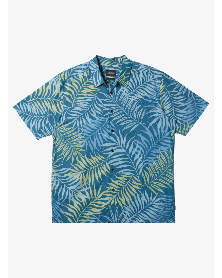 Quiksilver πουκάμισο Waterman άγριας φτέρης - υφαντό από μπλε ατσάλι άγριας φτέρης
