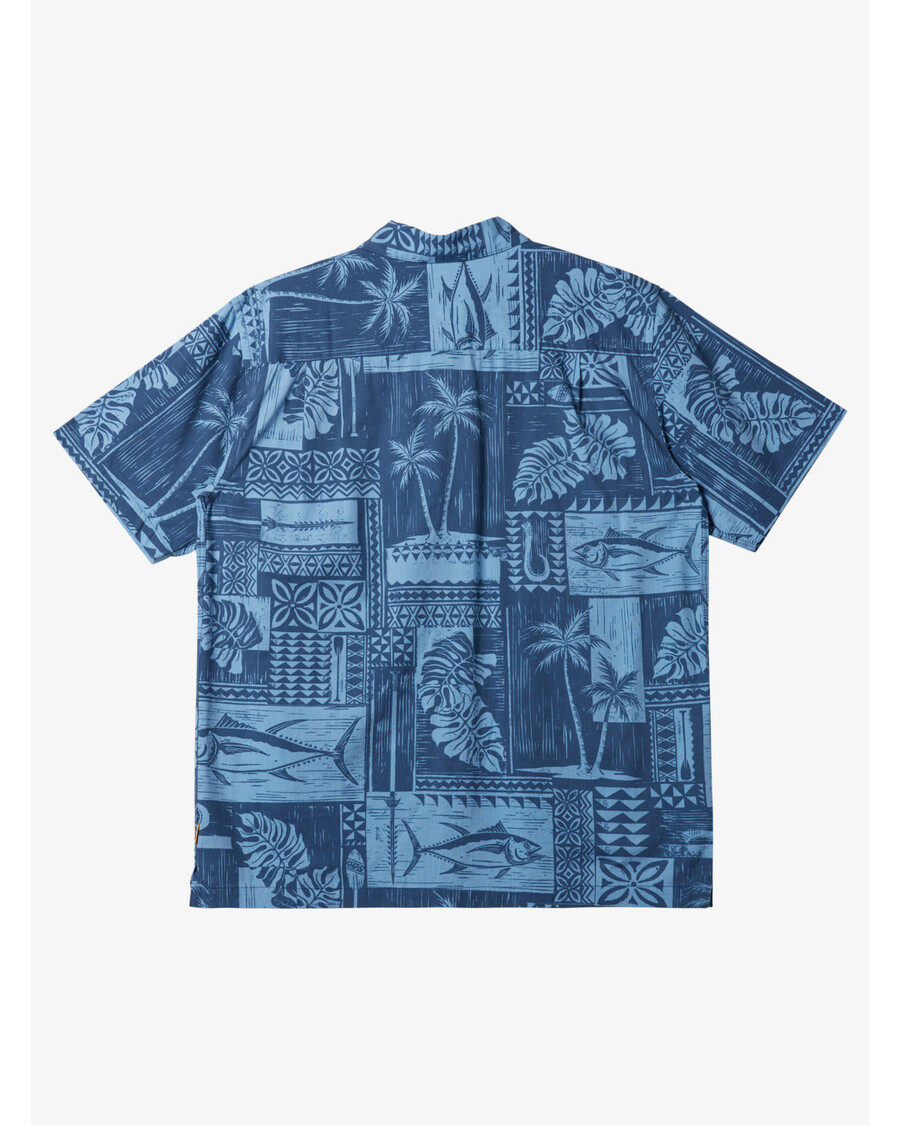 Quiksilver Waterman Tuunikala Palmisärk - Lipnik Sinine Tuunikala Palmid Kootud