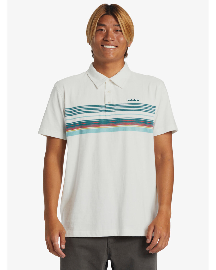 Quiksilver Banner Poolopaita - Lumivalkoinen Banneri Ss Poolo