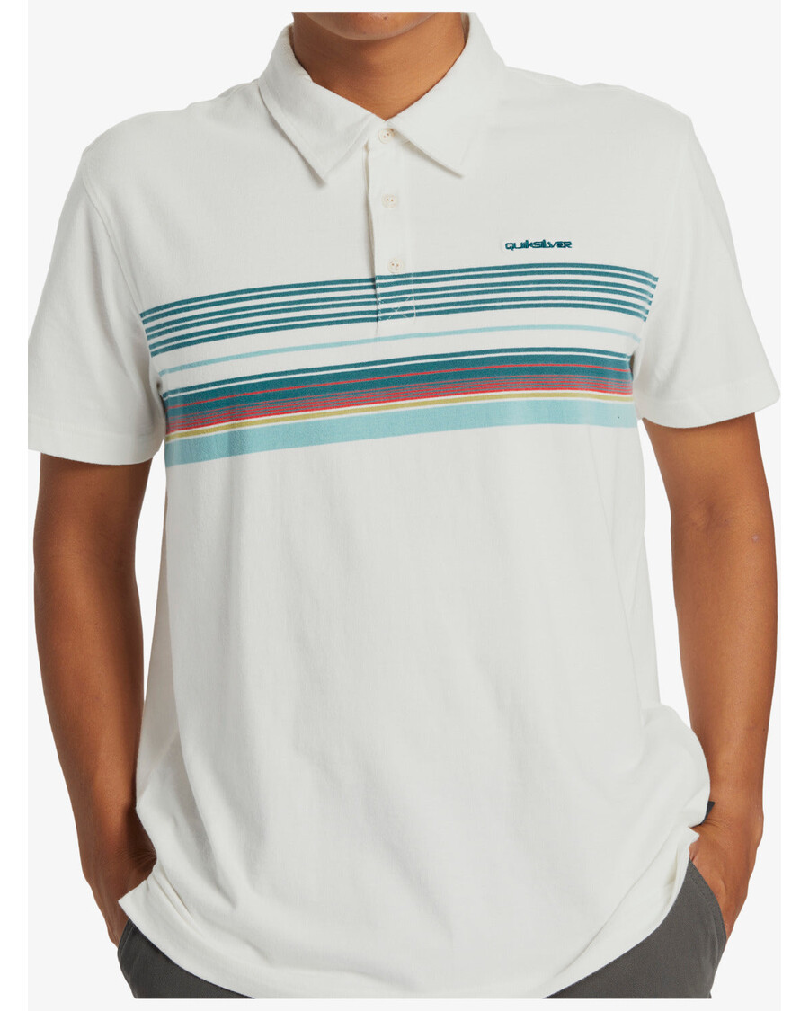 Quiksilver Banner Poolopaita - Lumivalkoinen Banneri Ss Poolo