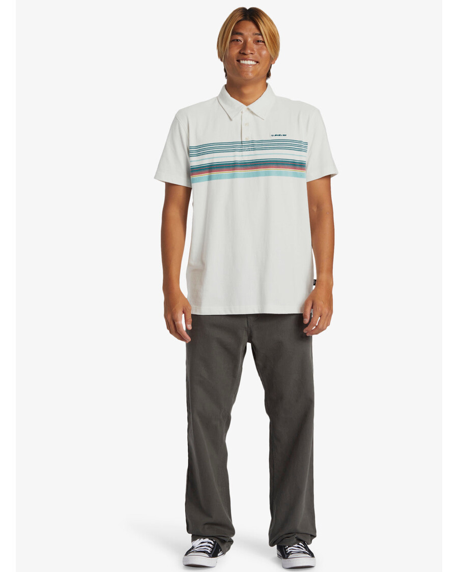 Quiksilver Banner Poolopaita - Lumivalkoinen Banneri Ss Poolo