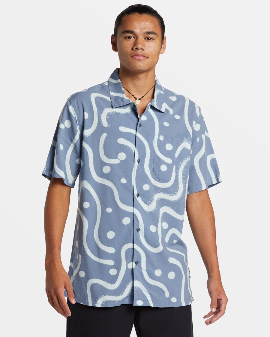 Quiksilver Beach Club Casual κοντομάνικο πουκάμισο - πέτρα Beach Club Casual