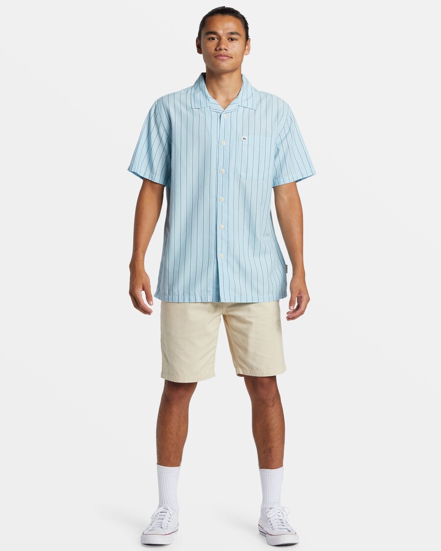 Quik Silver Casa Casual Short Sleeve Shirt - Airy Blue Casa Ss