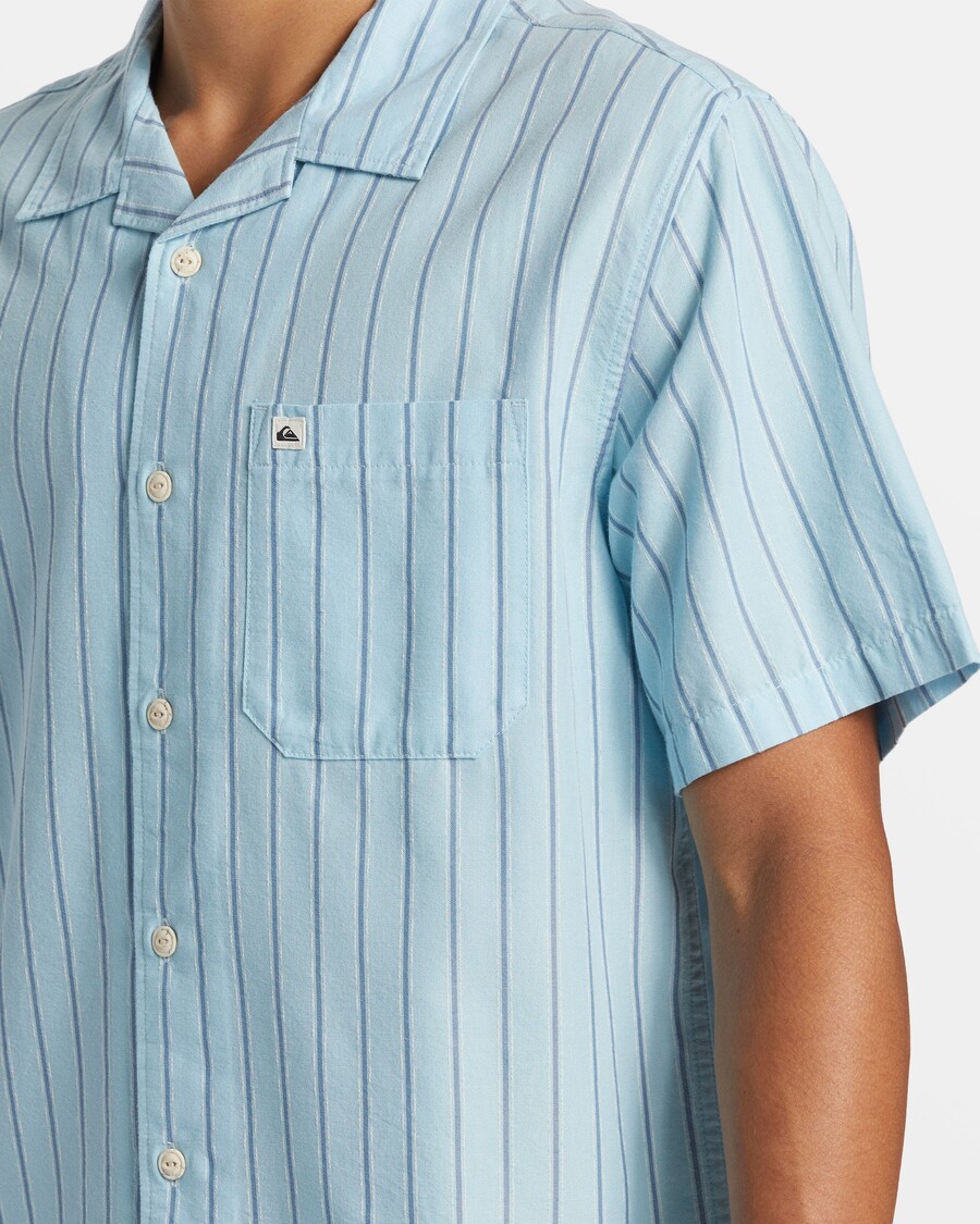 Quik Silver Casa Casual Short Sleeve Shirt - Airy Blue Casa Ss