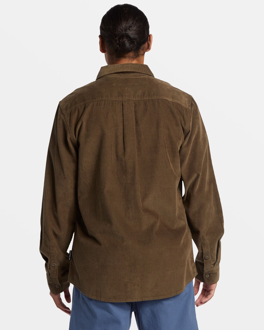 Quik Silver Smoke Trail Corduroy Shirt - Canteen Smoke Trail Cord Ls