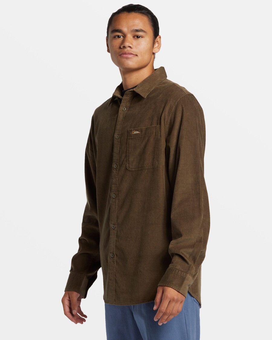 Quik Silver Smoke Trail Corduroy Shirt - Canteen Smoke Trail Cord Ls