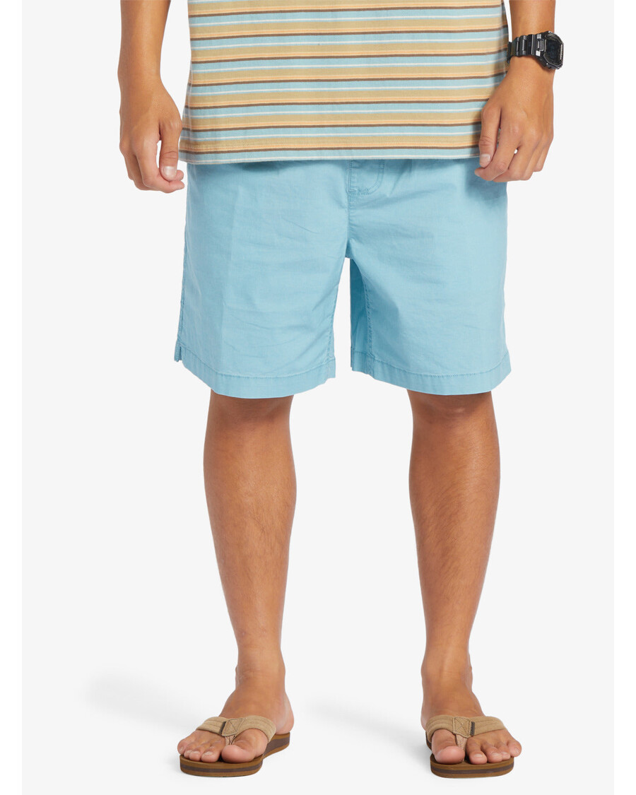 Quik Silver Taxer Elastic Waist Shorts - Cameo Blue