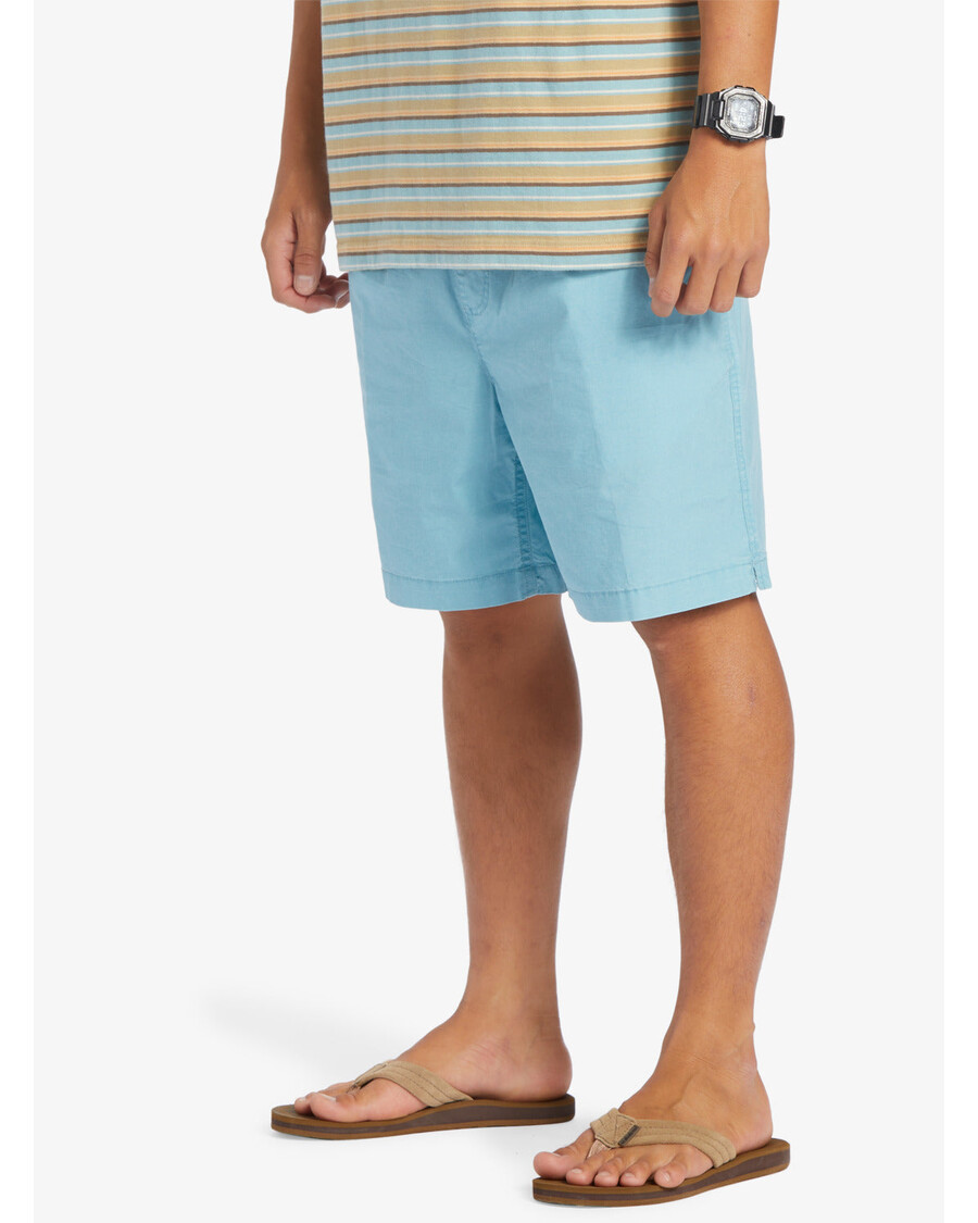 Quik Silver Taxer Elastic Waist Shorts - Cameo Blue