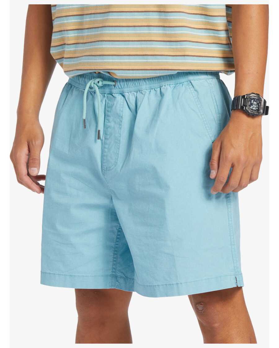 Quik Silver Taxer Elastic Waist Shorts - Cameo Blue
