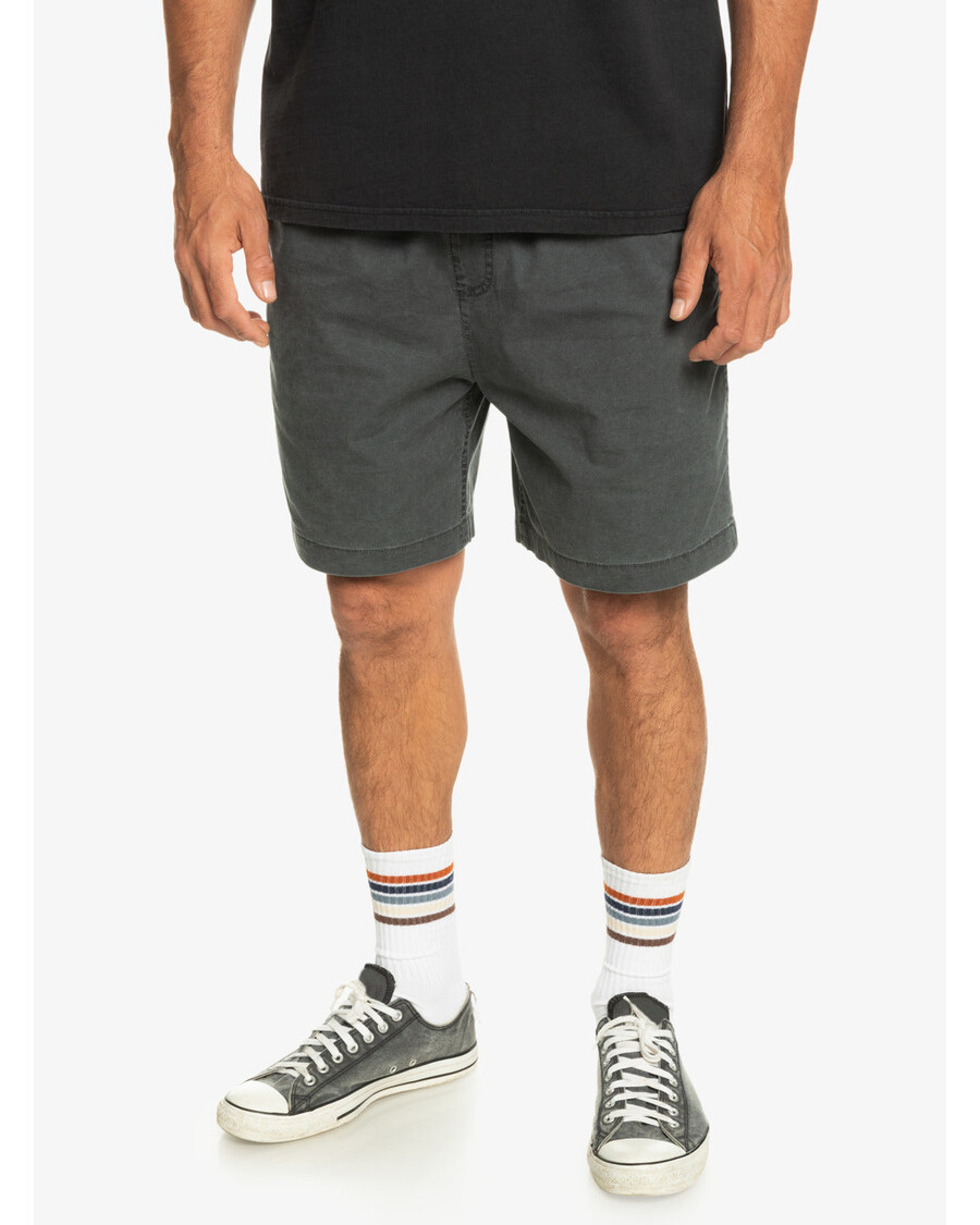 Quik Silver Taxer Elastic Waist Shorts - Black