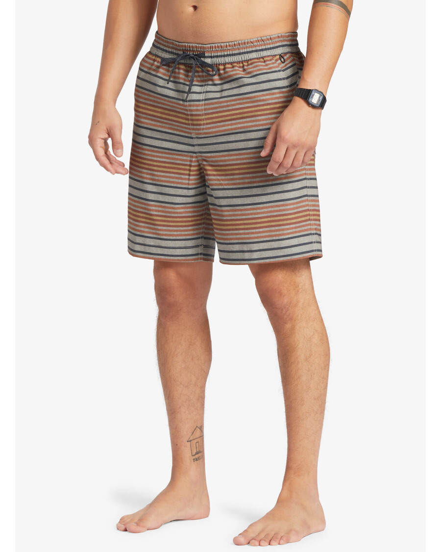 クイックシルバー タキサー プリント 18 インチ 水陸両用ボードショーツ - ホライズン バーチ タキサー