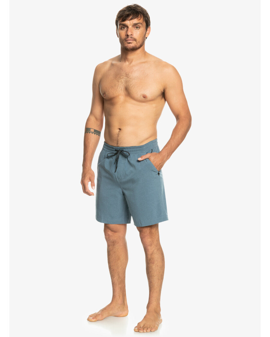 クイックシルバー タキサー ヘザー 18 インチ水陸両用ボードショーツ - ベーリング シー