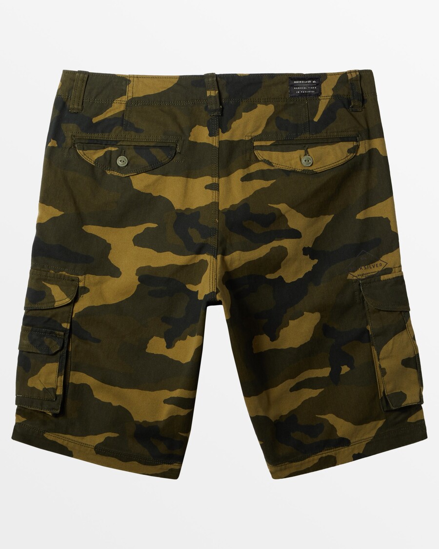 Quik Silver Crucial Battle Cargo Shorts - Thyme Everyday Camo